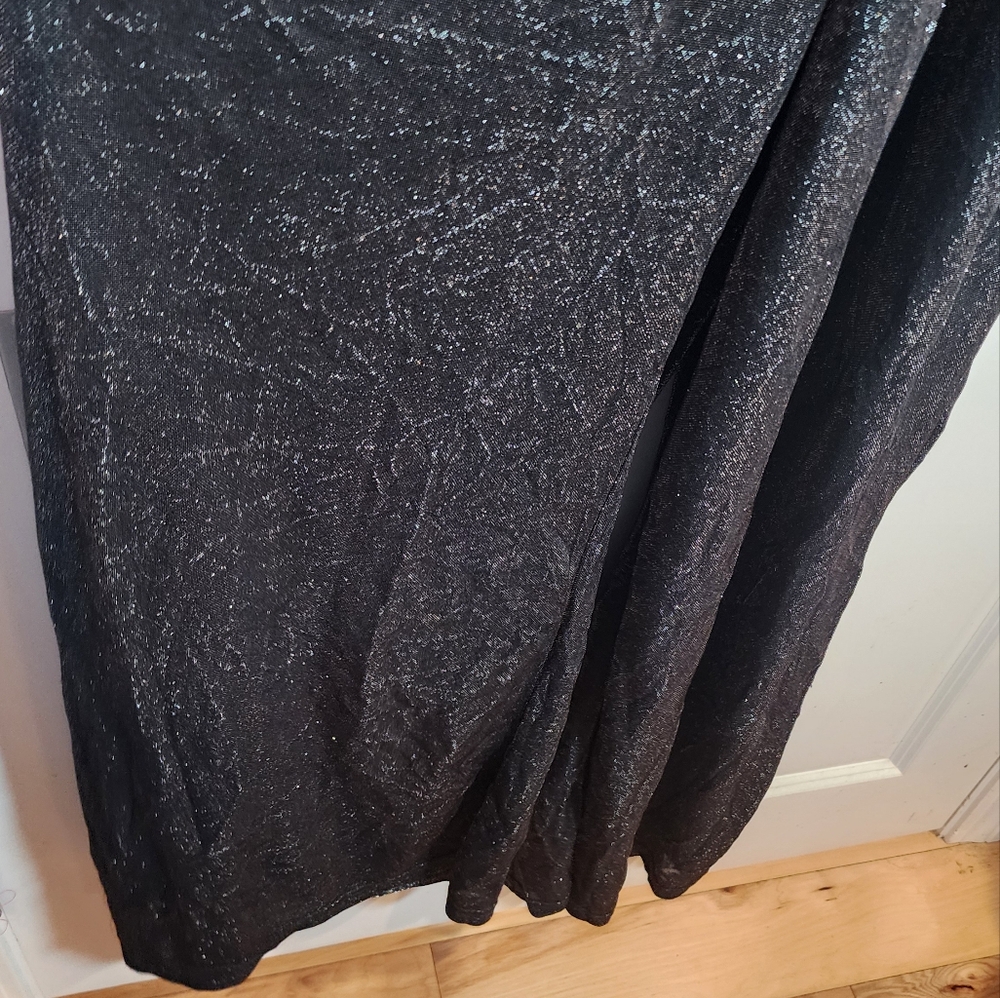 By Together Stretchy Black Sparkle Pants Jumpsuit Formal Evening Party M - Picture 3 of 4